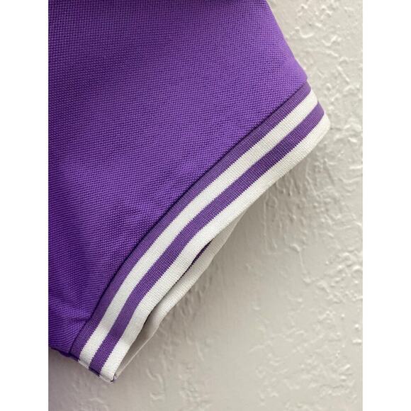 Robert Graham Mens Golf Purple Polo White Striped Collar Sleeves Tailored Fit 2X - Picture 5 of 7